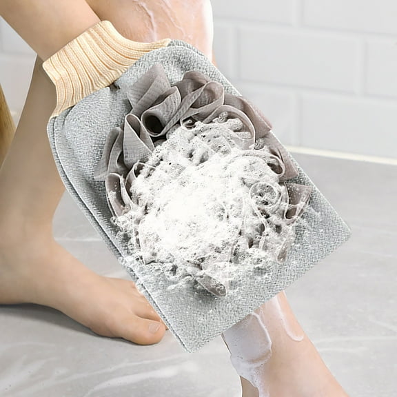 VALSEEL Spring Cleaning Organization Household Double-sided Scrubbing Towel Scrubbing Gloves Bath Products Bathroom Adult Bath Flower Scrubbing Ash Scrubbing Mud Bathing Towel on Clearance