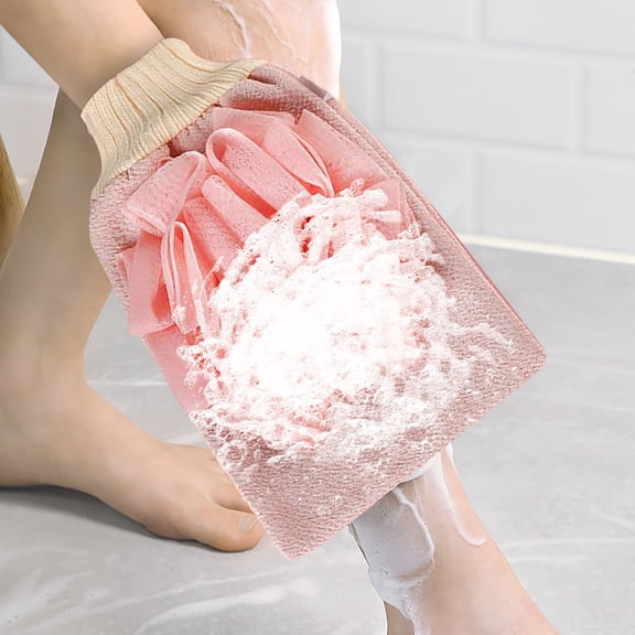 VALSEEL Spring Cleaning Organization Household Double-sided Scrubbing Towel Scrubbing Gloves Bath Products Bathroom Adult Bath Flower Scrubbing Ash Scrubbing Mud Bathing Towel on Clearance