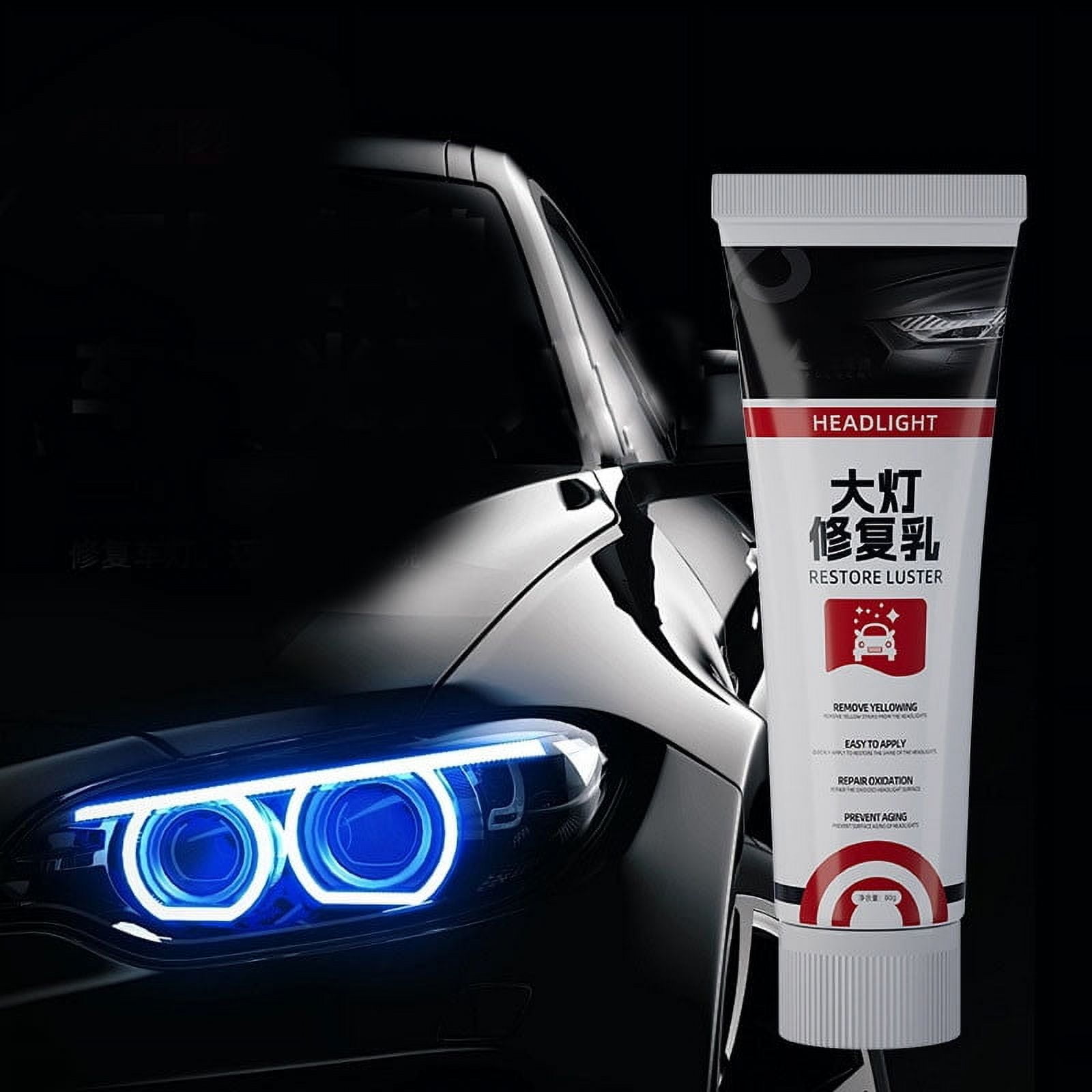 VALSEEL Spring Cleaning Organization Strong Headlight Repair Liquid Headlight Refurbishment Repair Scratches Yellow Cleaning Lampshade Polishing 80ml on Clearance