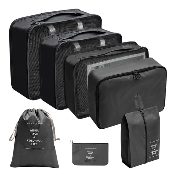 VALSEEL Storage Bag Seven-piece Suit Clothing Shoes Underwear Travel Bag Sub-bag Makeup Storage Bag Luggage Finishing Bag