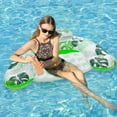 thumbnail image 1 of VALSEEL Swimming Pool Accessories Summer PVC Printed Pool Floating Bed with Cup Holders Back Recliner-shaped Seat Inflatable Floating Rows, 1 of 6