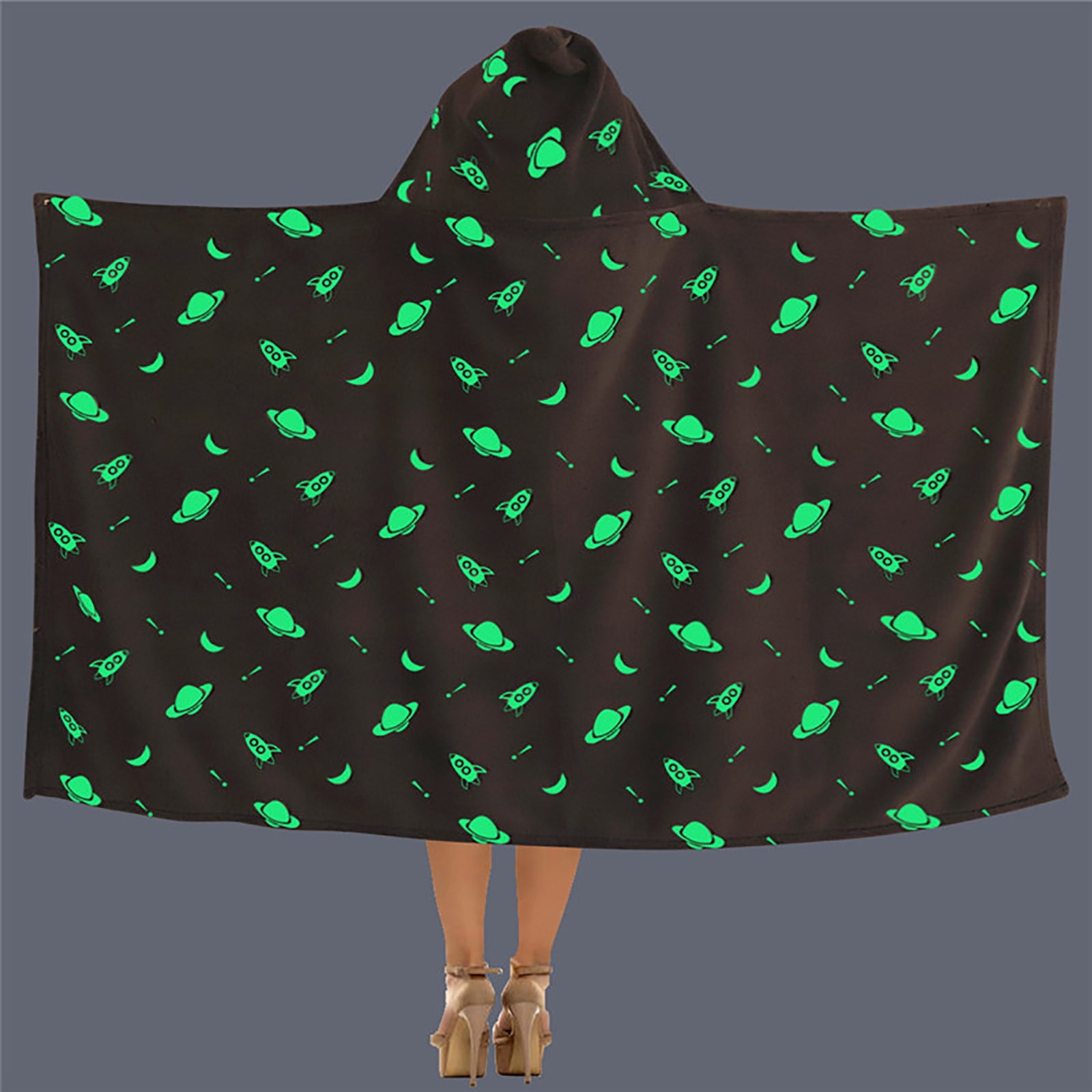 VALSEEL Throw Blanket Hooded Blanket Luminous Cloak Kids Blanket