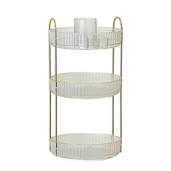 VALSEEL Toiletry Storage Box, Desktop Rotatable Dressing Table, Skin Care Product Storage Rack, Lipstick Brush Storage Rack Storage Organizer