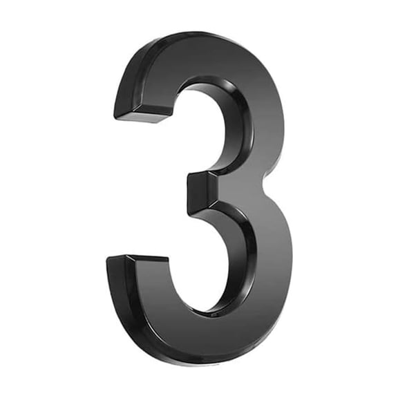 Clearance! VALSEEL 3 Inch Black Modern House Numbers Mailbox Numbers 0-9 Self-Adhesive Street Door Home Address Metal Numbers for Outside Or Inside Signs Easy Install