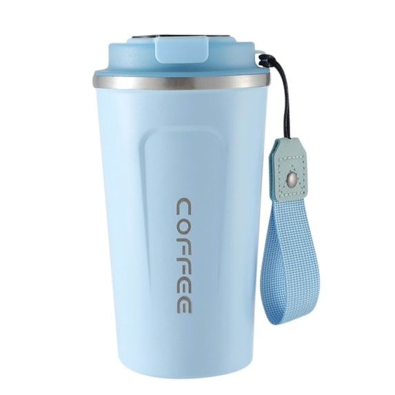 VALSEEL Water Bottle Stainless Steel Coffee Cup Intelligent Temperature Measurement and Insulation Cup with Lifting Rope, Car Portable Mug