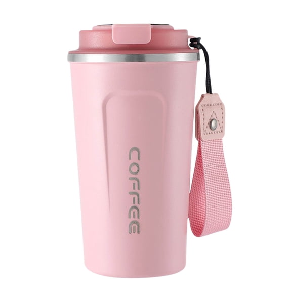 VALSEEL Water Bottle Stainless Steel Coffee Cup Intelligent Temperature Measurement and Insulation Cup with Lifting Rope, Car Portable Mug