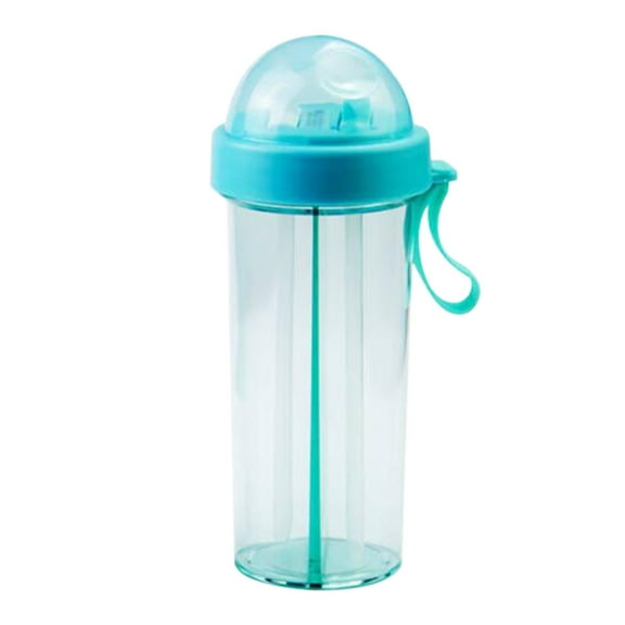 VALSEEL Water Bottle with Straw 600ml Bottle Plastic Cup Transparent Matte Portable Not Easy To Break Water Cup Outdoor Sports Travel Water Bottle Portable Leak-proof