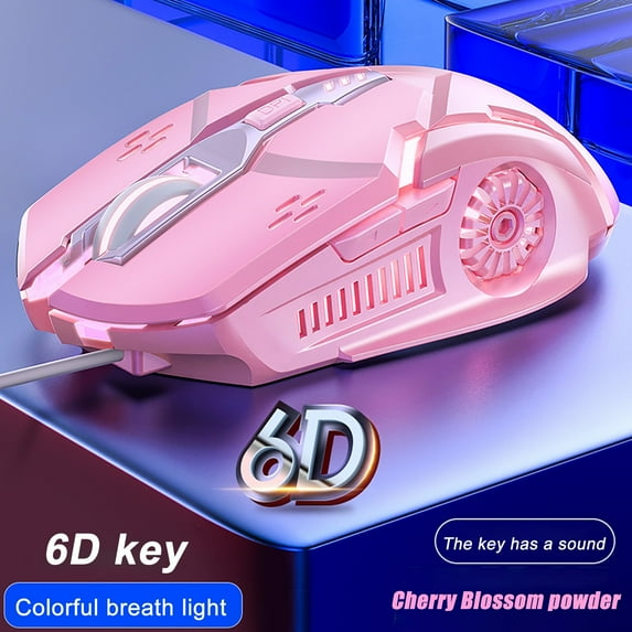 VALSEEL Wired Gaming Mouse 6D Colorful LED Breathing 3200 DPI Fashion Mouse for Laptop