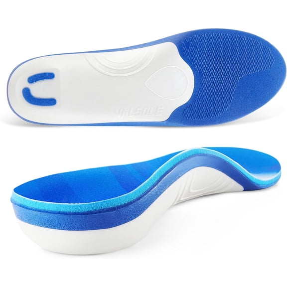 VALSOLE 220+ lbs Plantar Fasciitis Insoles, High Arch Support Orthotic Inserts for Flat Feet, Heel Pain Relief, Heavy Duty Shoe Insoles for Men Women