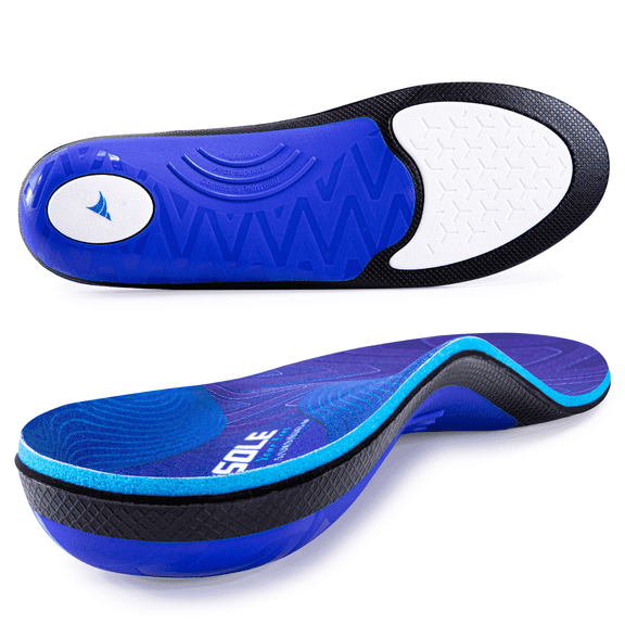 VALSOLE Heavy Duty Support Plantar Fasciitis Insole, 250+ lbs Flat Feet High Arch Support Orthotics Inserts for Men Women, Standing All Day Insoles