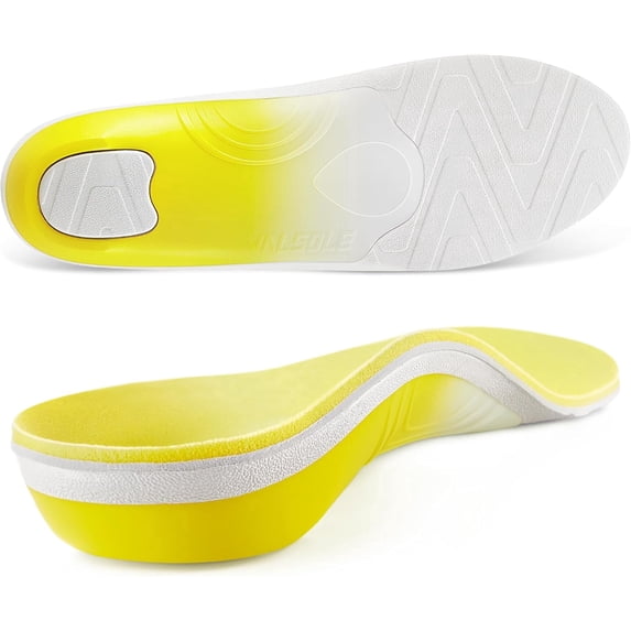 VALSOLE Heavy Duty Support Orthotic Insoles for Men & Women 220+ lbs - Plantar Fasciitis, High Arch Support, Flat Feet Orthotics Inserts, Absorb Shock