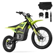 VALTINSU EM5 PRO 60V Electric Dirt Bike w/Light & Display, Off-Road Motorcycle 5600W 3 Speed Modes Max 52MPH Range 60MI,17"/14" Tires,Dual Suspension & Hydraulic Brakes Fit Age 15+ W/Accessories