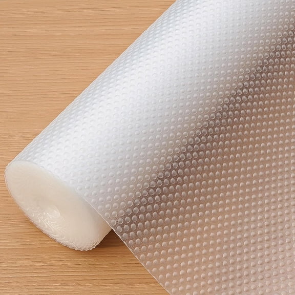 VALUNE 22in x 20ft Clear Dot Shelf Liners, Non-Adhesive EVA Kitchen Drawer Mats, Cupboard Cabinet Refrigerator Protector Liner (56x610cm)