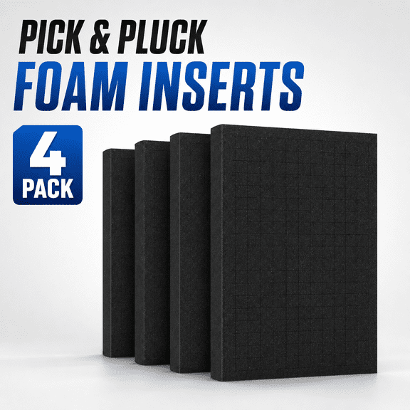 VALUNE 4 PCS 16x12x2 Inch Pick and Pluck Foam Inserts, Professional-Grade Foam for Cases, Tool, Game Box & Drawer Organizer