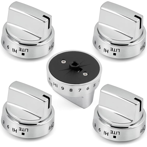 VALUNE 5 Pcs WB03X24818 KIP 5G92 Surface Burner Control Knobs, Stove Cooktop Oven Replacement Parts for GE Adora JGB700SEJ4SS, JGB735SP1SS, JGB700SEJ1SS Gas Range