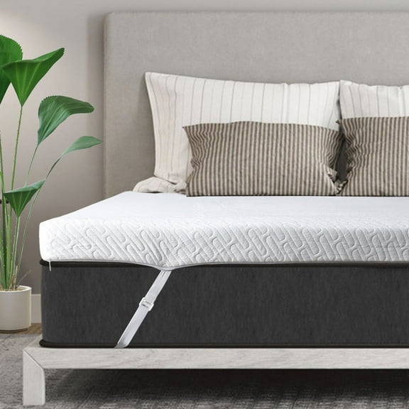 VALUXE Mattress Topper 3 Inch Bamboo Cover Full Size Pressure Relief Cooling Pad