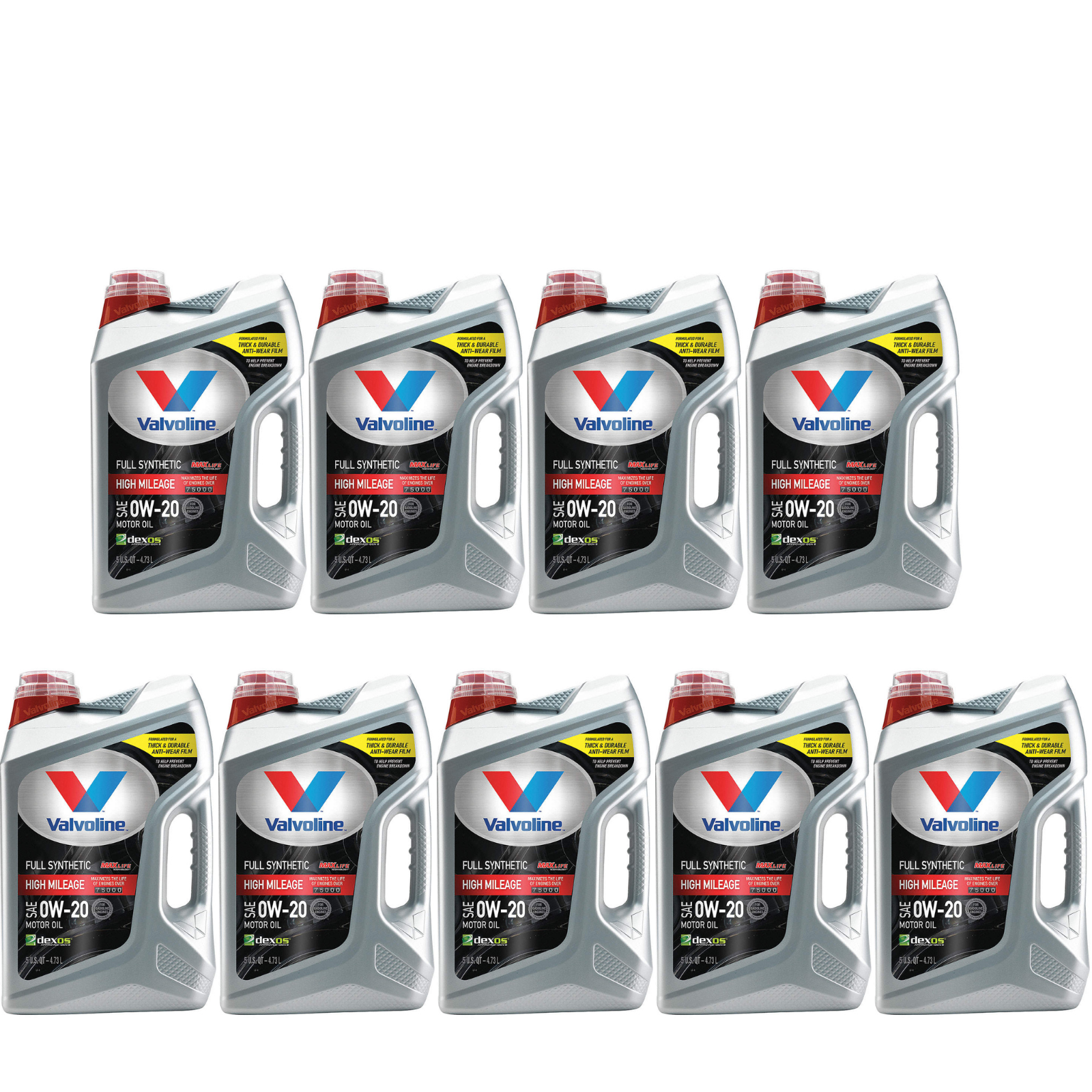 VALVOLINE 881168 Motor Oil ,0W20 SAE Grade Pack of 9