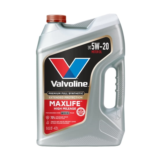 Valvoline MaxLife Extended Protection Full Synthetic High Mileage 5W-20 Motor Oil 5 Quart