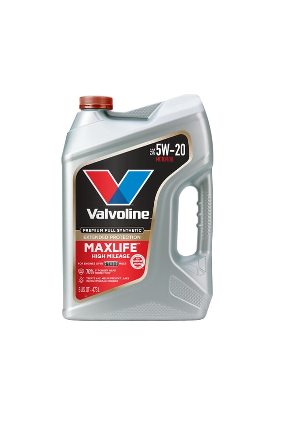 MaxLife Extended Protection Full Synthetic High Mileage 5W-20 Motor Oil 5 Quart