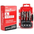 thumbnail image 2 of 4 Pc 1/4" Shank Long Reach Rotary Burr Set - Double Cut Tungsten Carbide, 165mm Total Length 2 of 5