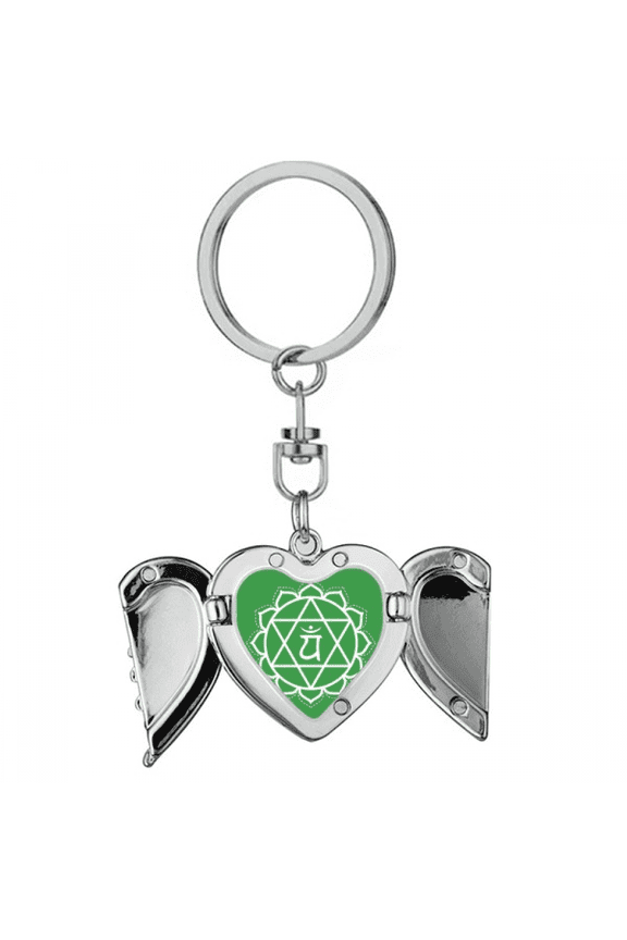 VAM Culture Letter Pattern Heart Angel Wing Key Chain Holder