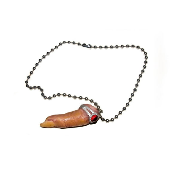 Zombie Vampire Cut Off Finger Necklace Costume Accessory