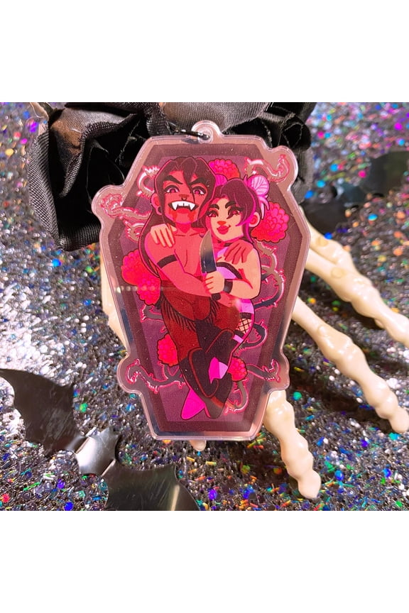 VAMPIRE WRESTLERS - 3 mirror acrylic keychain" (1 keychain)