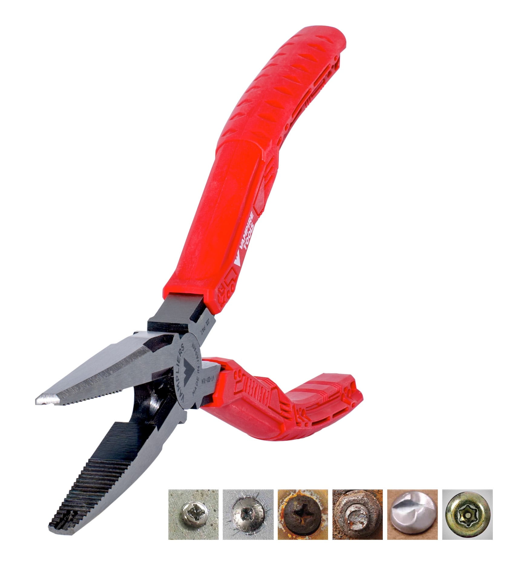 Free Shipping VAMPLIERS VT 001 7LN Long Nose Pliers by Vampire Tools 7.5 Screw Extractor Pliers with Warranty Screw Removal Tool Made in Japan Walmart Business Supplies