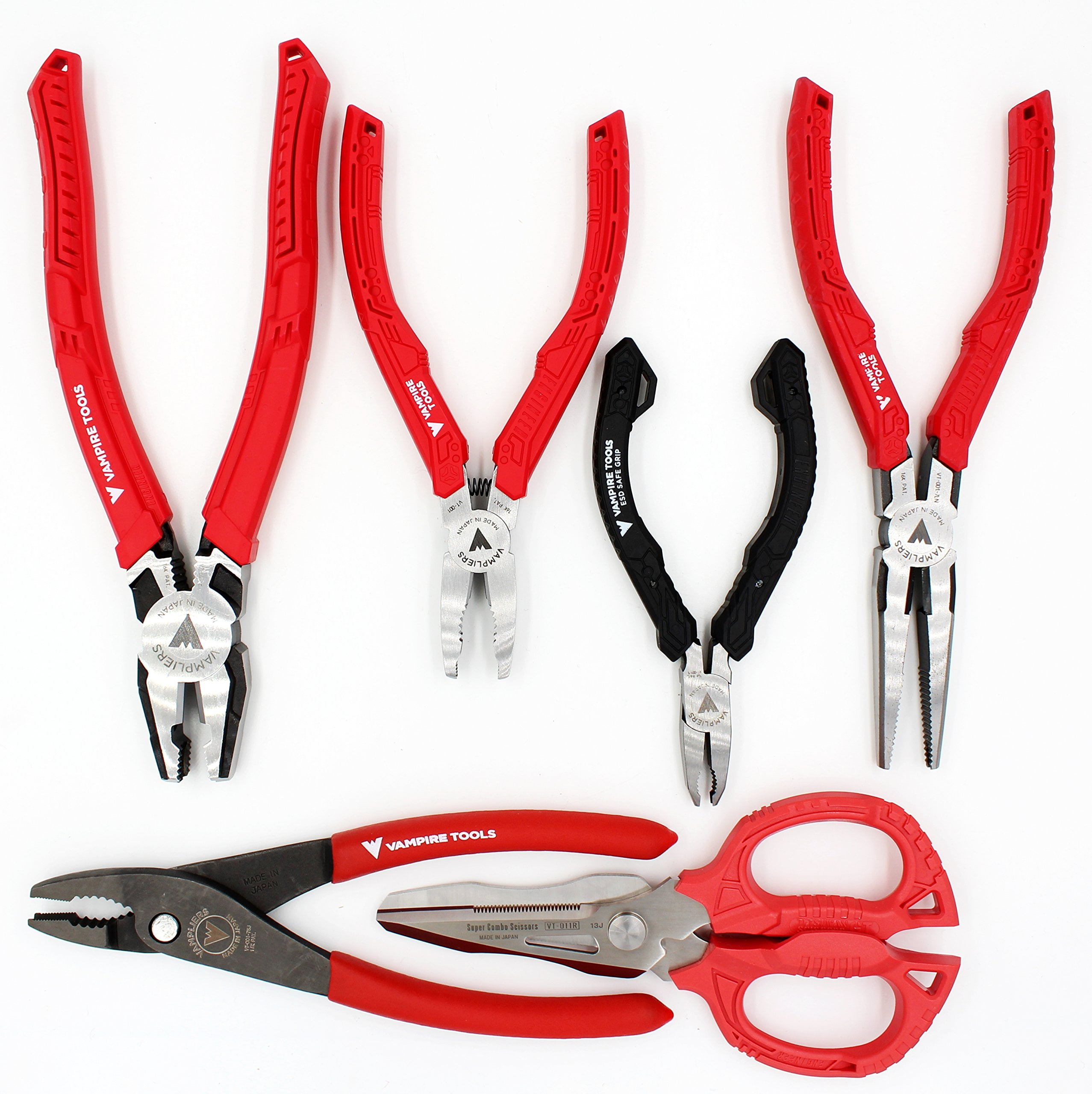VAMPLIERS 3-PC Tool Set: 8” Screw Extractor Pliers, Super Combo Scissors & 7.5” Locking Pliers