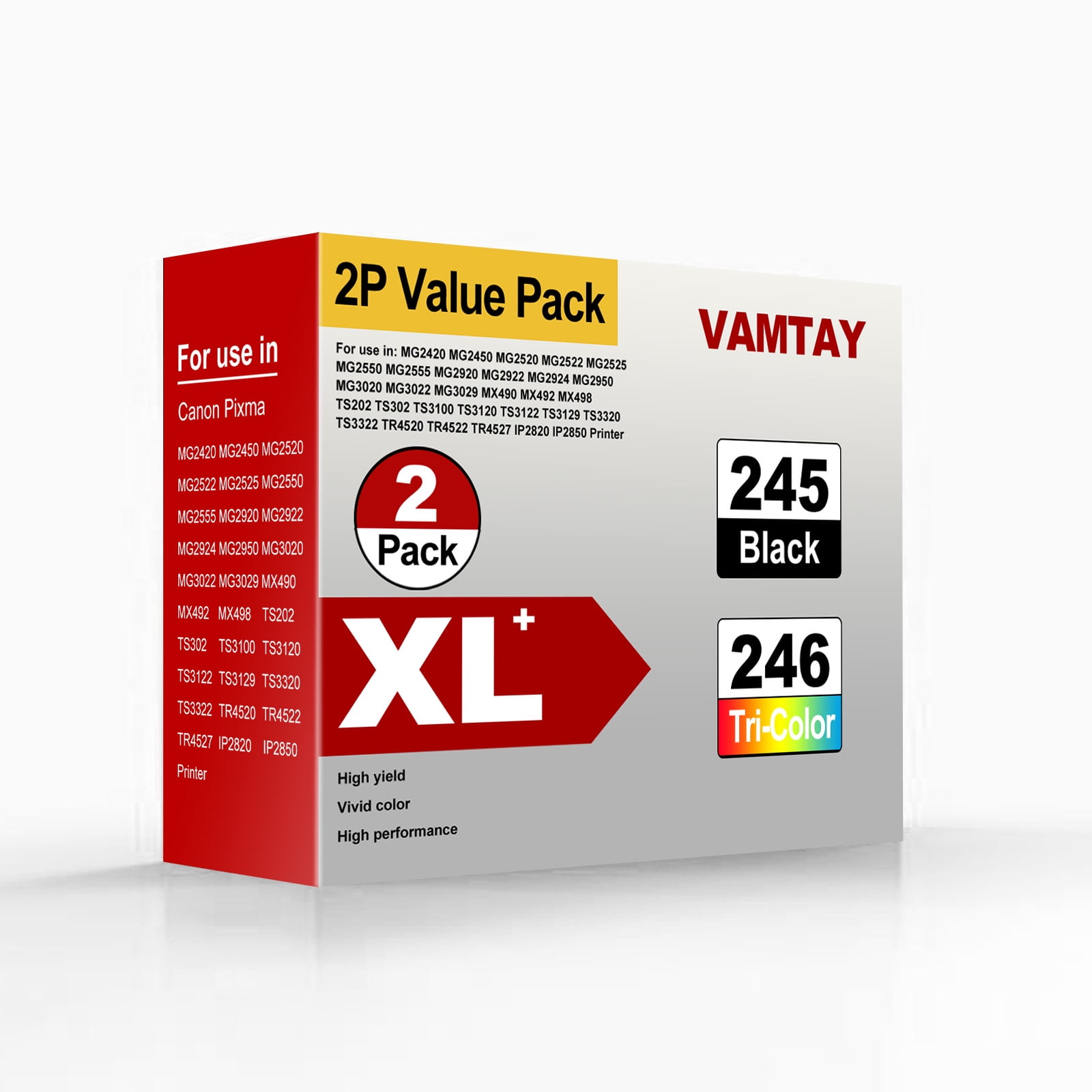 Cartucho De Tinta 245XL Para Canon 245XL Cartuchos De Tinta Negra 243 245XL PG-245 PG-245XL Para Canon Pixma TR4520 MG2525 TR4520 TS3122 MG2522 TR4522 MG2520 TS302 TS33200 MX4992 MXMXMX490 (2 Negro