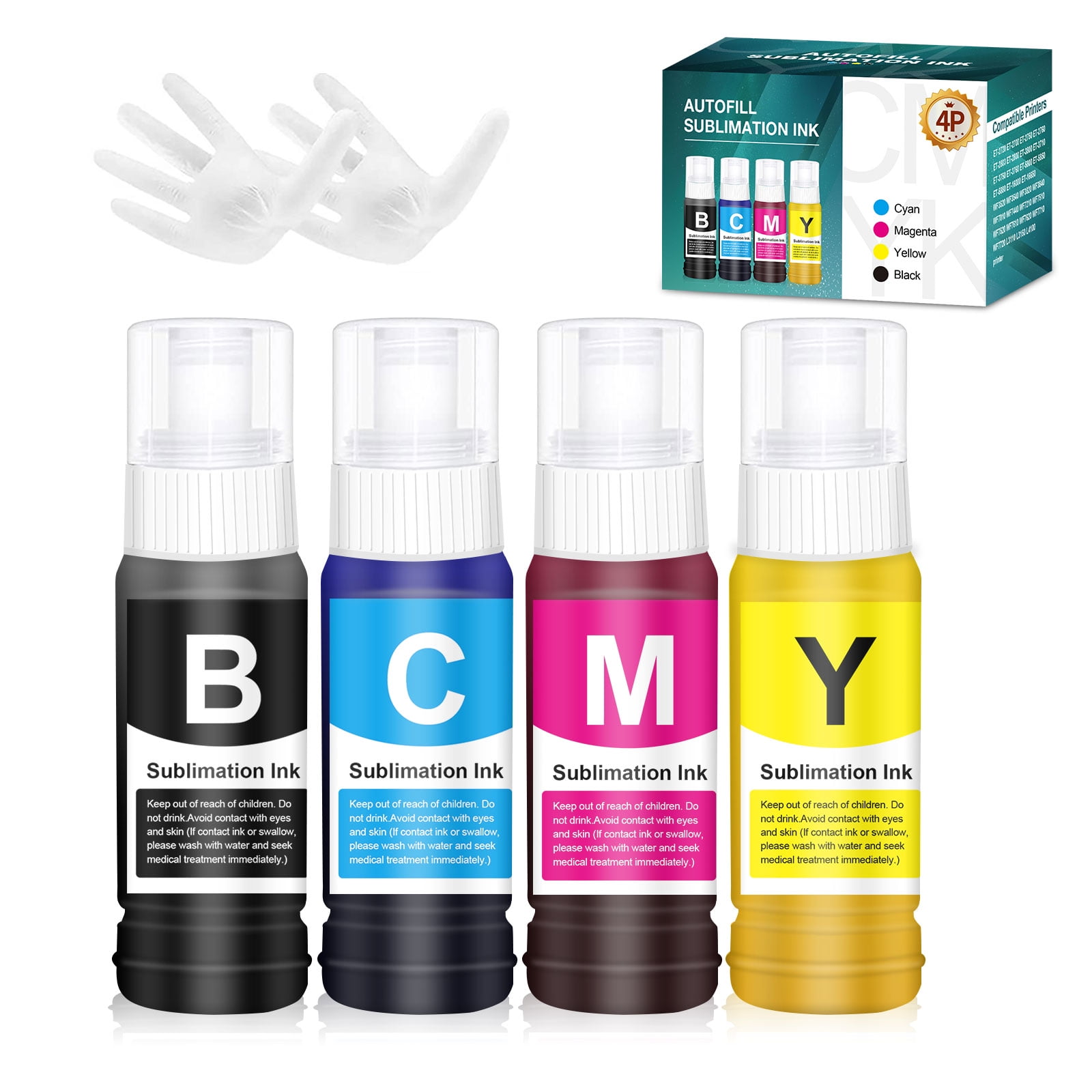 VAMTAY Sublimation Ink for 4800 Autofill Sublimation Ink Bottles for ...