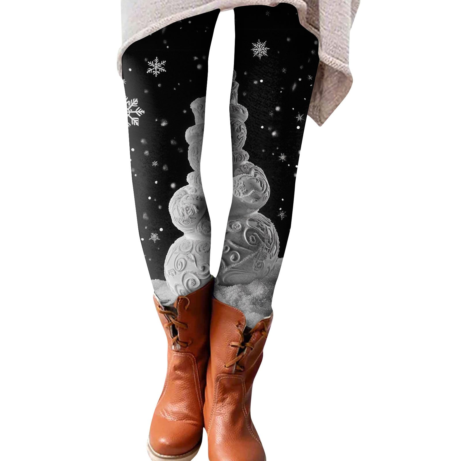 VAMUKO Christmas Leggings for Women Soft Tummy Control High Waisted ...