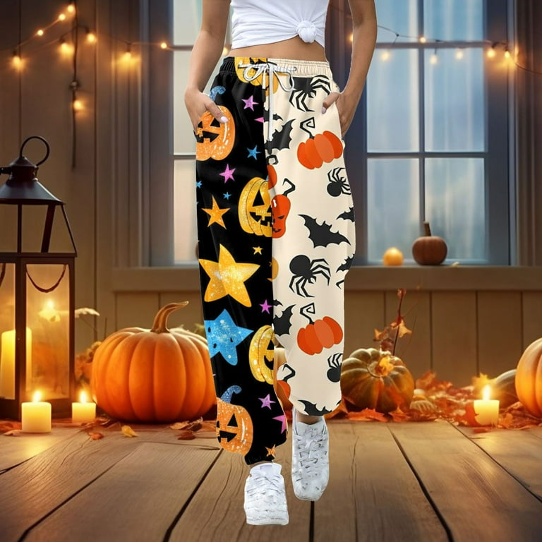 Halloween print sweatpants hotsell