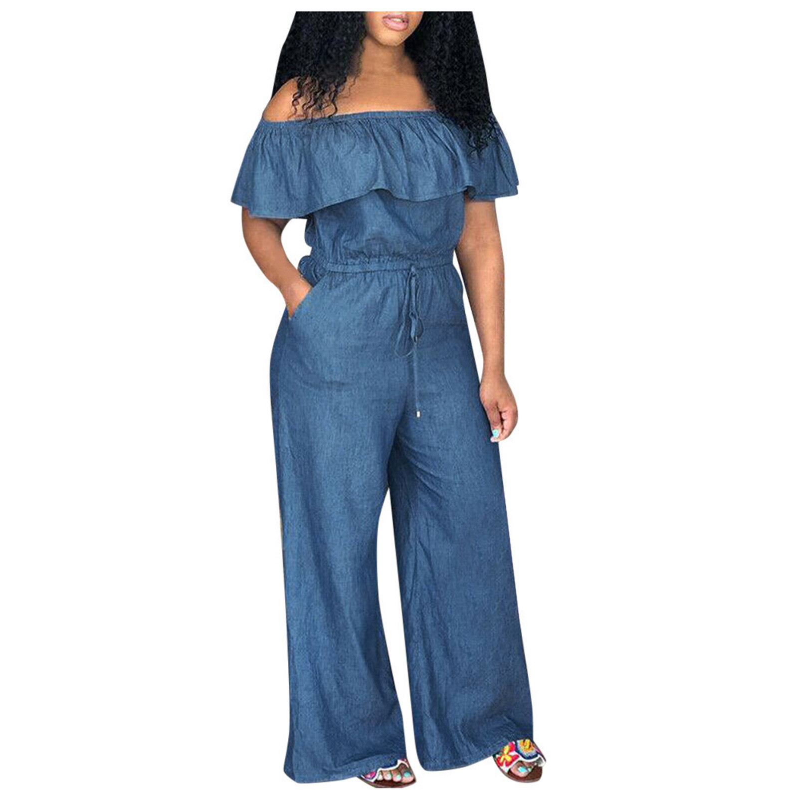 Idoravan Jumpsuit for Women Clearance Women's Casual Sports Double ...