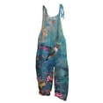 VAMUKO Women's Jumpsuit Jumpsuits Sleeveless Floral Print Jumpsuit Summer with Pockets Casual