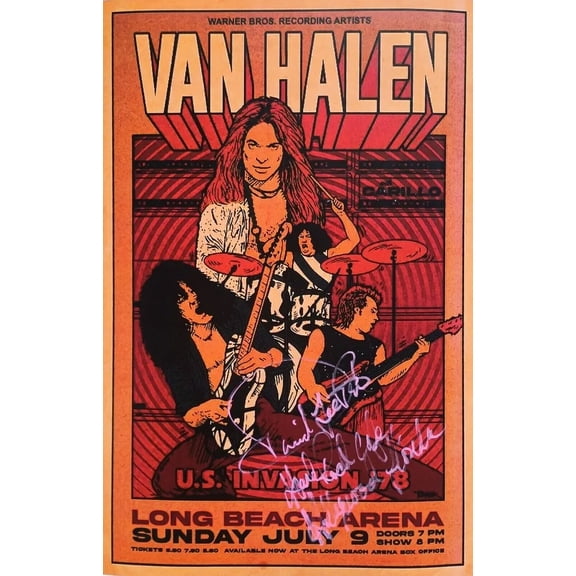 VAN HALEN Poster in 1978 Reproduction Reprint scarce issue David Lee Roth 11 x 17 Inch Poster