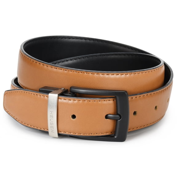 Van Heusen Valentine's Day Mens Reversible Leather Belt, Classic Dress Belt For Men, Cut for Fit, Gifts for Men