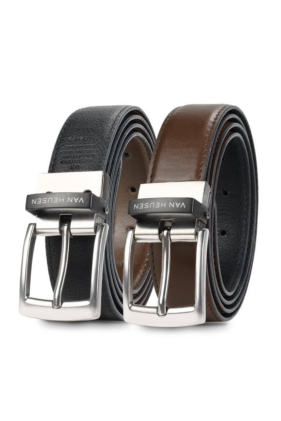 Mens Reversible Leather Belt, Classic Dress Belt For Men, Cut for Fit, Father's Day Gifts for Dad