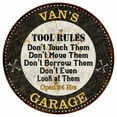 thumbnail image 1 of VAN'S Garage Rules 12" Round Metal Sign Garage Bar Wall Décor 200120013031, 1 of 1