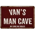 thumbnail image 1 of VAN'S Man Cave Red Grunge Gift Sign Metal 12x18 Decor 208120003031, 1 of 1