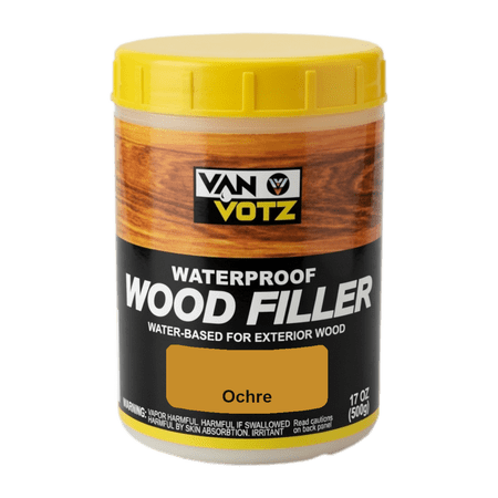 VAN VOTZ Waterproof Wood Filler [17oz, Ochre] - Exterior Grade Wood Repair in 18 Paintable and Stainable Colors. Strong Adhesion and Durability for Outdoor Wood in All Weather Conditions. price history and forecast - Van Votz