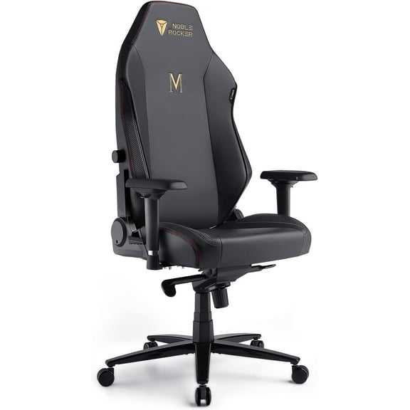 VANACC Gaming Chair Ergonomic PC Game Chair- Lumbar Support Headrest 4D Armrests Computer Chair, Big and Tall Comfortable Large, Black Pu, R Size