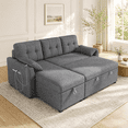 thumbnail image 1 of VANACC Sectional Sofa Bed with Storage and Soft Seat ,Reversible Pull Out Couch for Living Room,Gray, 1 of 10
