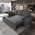 thumbnail image 1 of VANACC Sectional Sofa Bed with Storage and Soft Seat ,Reversible Pull Out Couch for Living Room,Gray, 1 of 10
