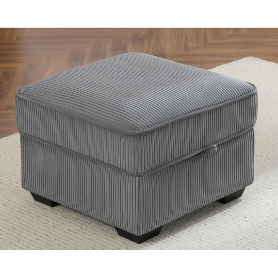 VANACC Sofa, Modern Couch with Deep Seat, Ottoman Sofa- Comfy Couch for Living Room Apartment(Ash Grey Corduroy)