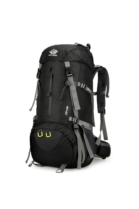 VANAHEIMR 50L Waterproof Hiking Backpack with Rain Cover and Shoe Pocket
