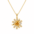 VANARP - Floral Crystal Pendant Necklace for Women, Flower Design with ...