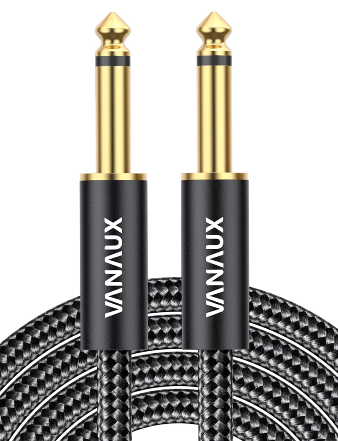VANAUX 1/4 Inch TS Instrument Cable, 6.35mm Mono Jack, Guitar, Keyboard ...