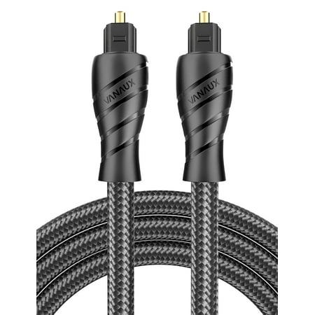 VANAUX Optical Audio Cable Toslink Male to Male Fiber Optic, 3.3ft, Compatible with Soundbar, TVs, Amplifiers