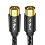 VANAUX 5-Pin MIDI Cable, High Fidelity MIDI to MIDI Cord Male to Male for Synthesizer, Keyboard, Electronic Piano, Drum Machine & Audio Interface, 3 Feet 1M, Black